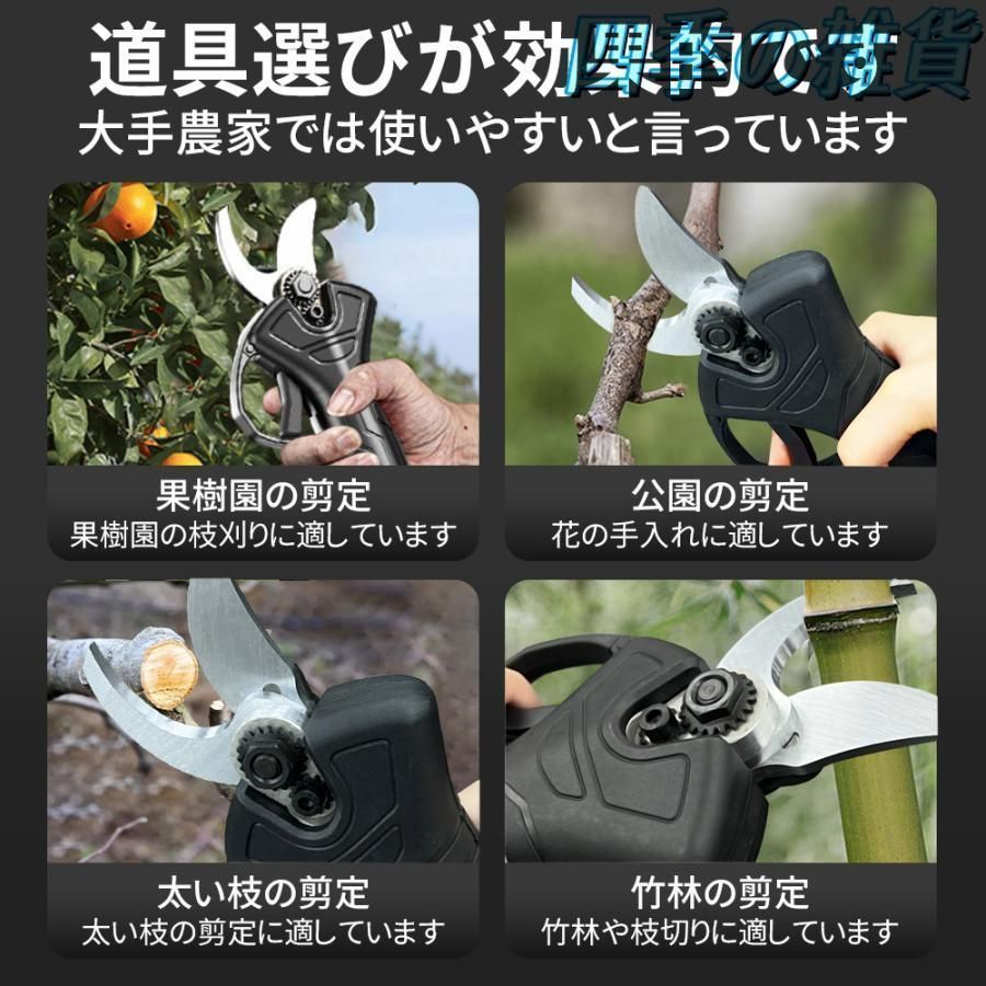 剪定バサミ 電動, 電気剪定ばさみブラシレス電気ガーデン剪定鋏果樹盆栽枝コードレス剪定ばさみバッテリー(21V)