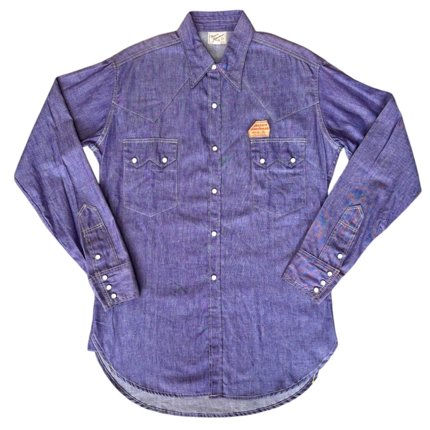 ザリアルマッコイズ The REAL McCOY'S ■【 JOE McCOY & CO. Western Lunch Man Chambray Shirt JSC 750006 】ジョーマッコイ ランチマン シャンブレー ウエスタン シャツ