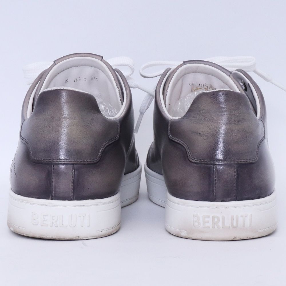 BERLUTI グレー ポロシャツ　1度のみ超美品！　ベルルッティ 26cm相当 BERLUTI プレイタイム スクリット レザースニーカー
