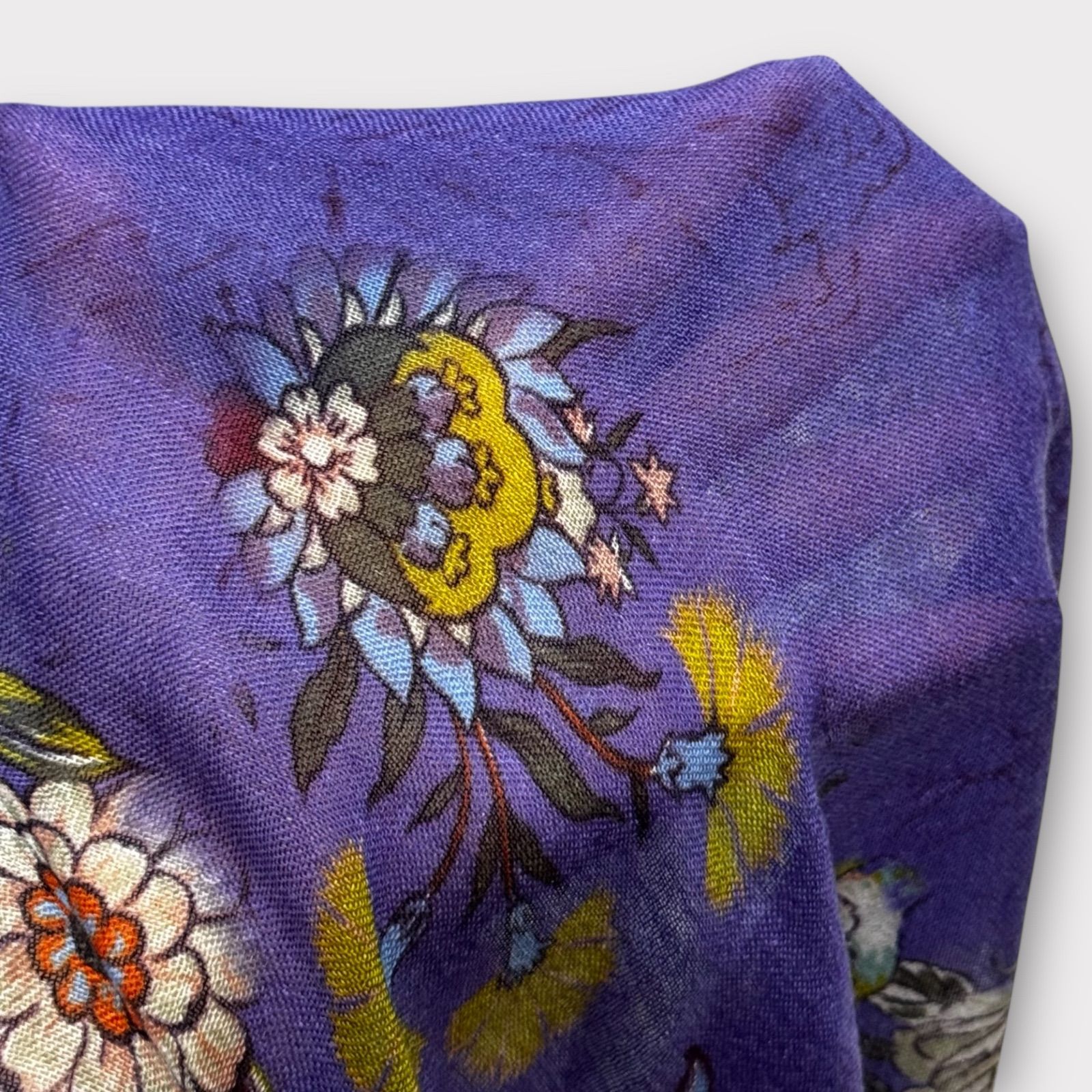 超美品！ETRO エトロ ペイズリー フラワー 大判 ストール