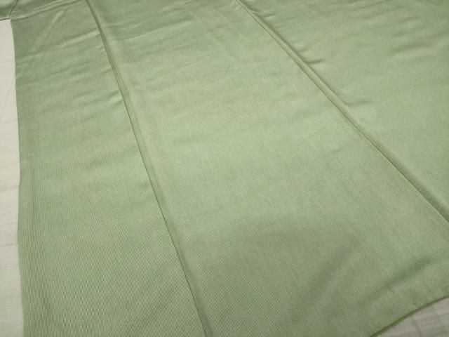 平和屋着物○樋口実 江戸小紋 万筋 白×柳茶色 正絹 逸品