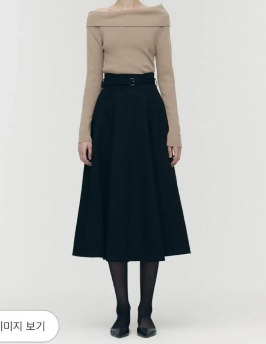 シエsie フレンチフ スカート ブラック