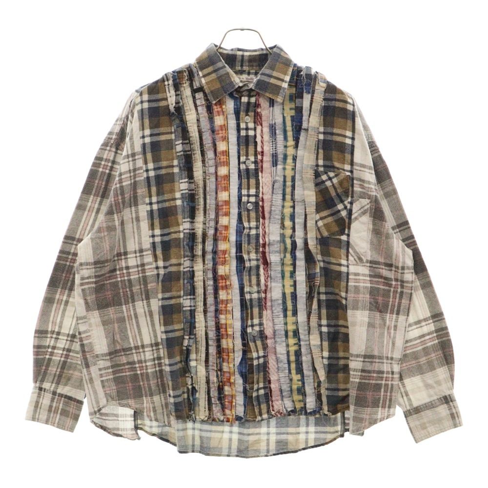 Needles (ニードルス) Rebuild by Needles リビルドバイニードルス Wide 7 Ribbon Flannel Shirt ワイド リボンフランネル シャツ FK285 マルチカラー