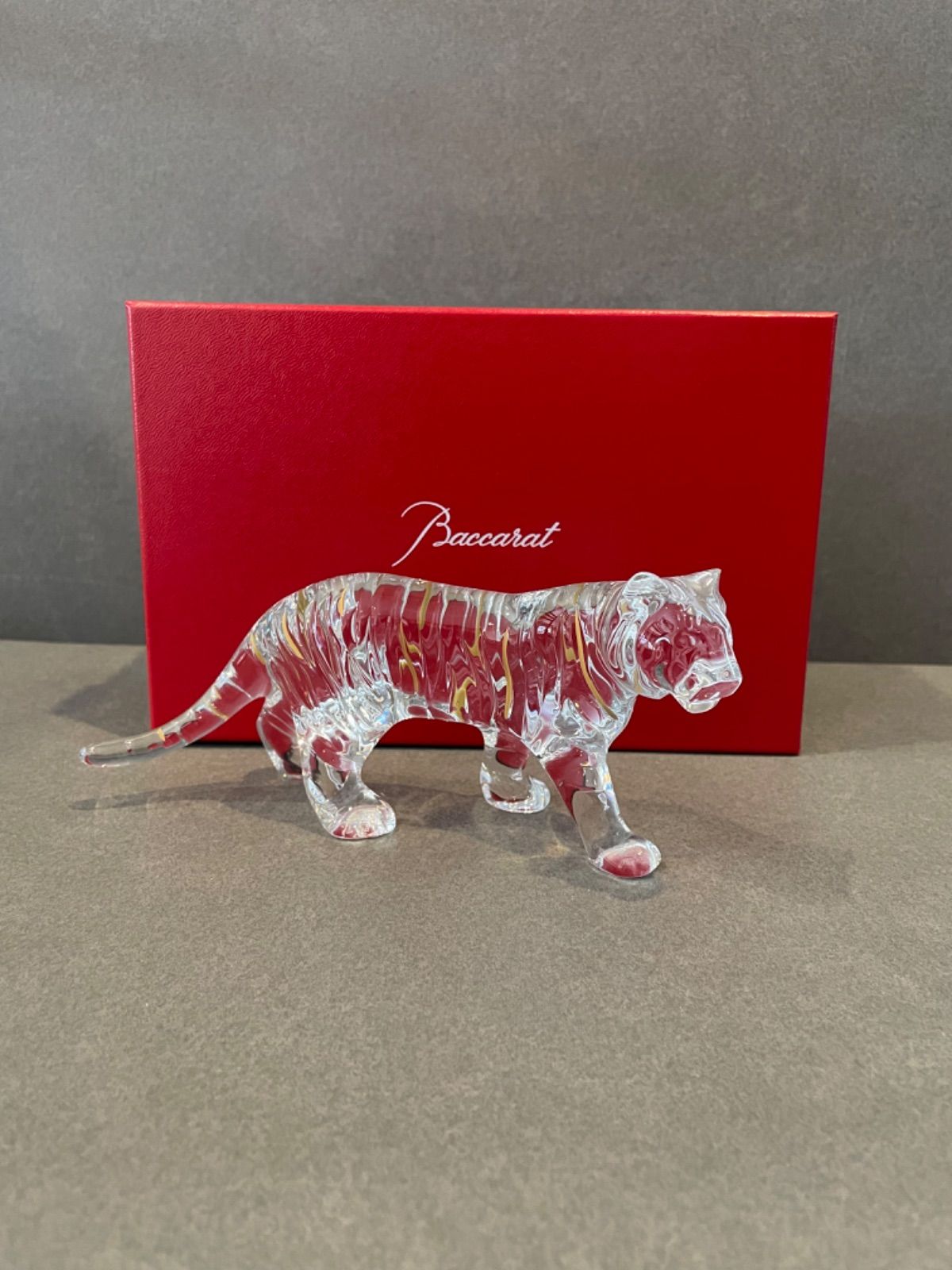 バカラ　金彩　虎 新品箱付 Baccarat バカラ トラ クリスタル ゴールド 虎 限定商品 (57