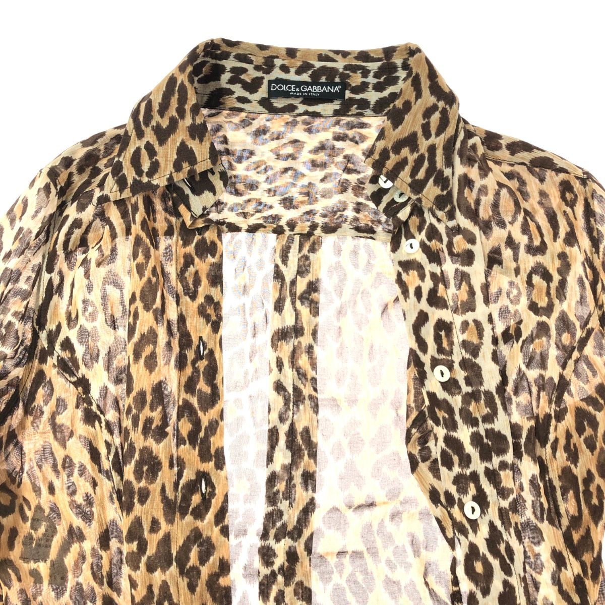 DOLCE & GABBANA レオパード柄 シャツ ヒョウ柄 46 レオパード（ヒョウ柄） Dolce & Gabbana(ドルチェ&ガッバーナ