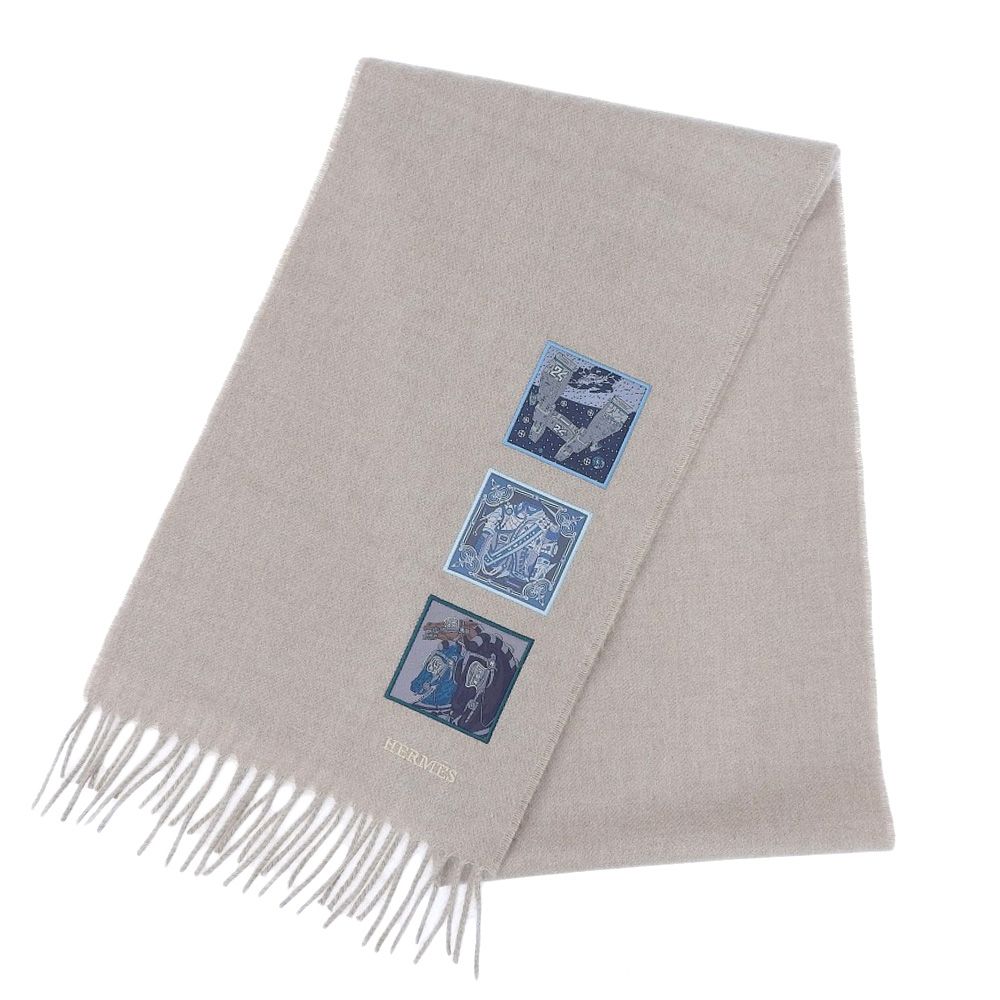 せ878超美品　フェンディ　マフラー　ショール　ズッカロゴ　リバーシブル　グレー せ878超美品 フェンディ マフラー ショール ズッカロゴ リバーシブル