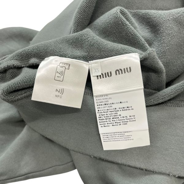○◇ ミュウミュウ MIU MIU ポロシャツ スウェット 長袖 グレー