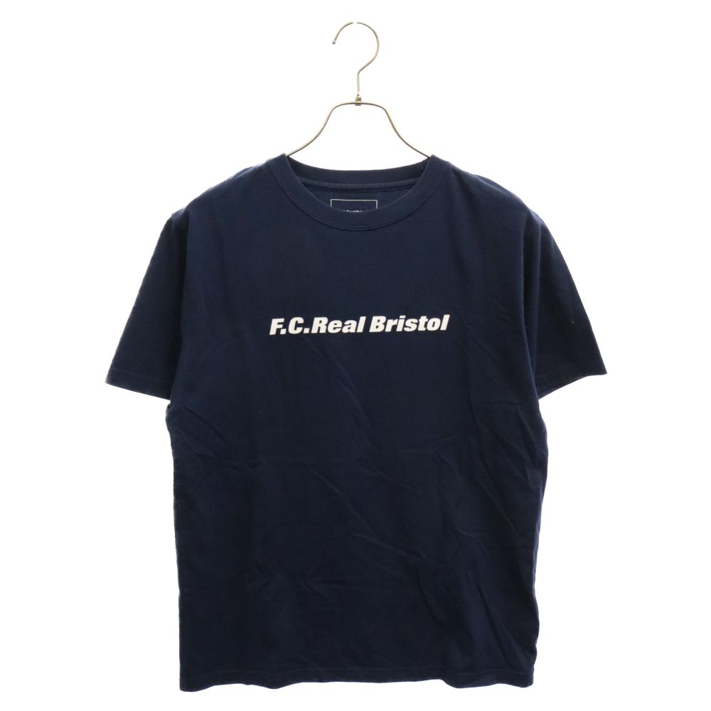 F.C.R.B./F.C.Real Bristol/FCRB (エフシーアールビー/エフシーレアルブリストル) 19SS AUTHENTIC TEE フロント ロゴプリント オーセンティック 半袖Tシャツ カットソー ネイビー FCRB-190046