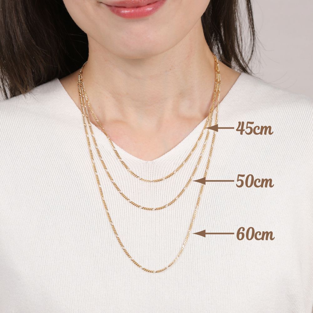 ALPHASTAR フィガロチェーン ネックレス 60cm 59g チェーン