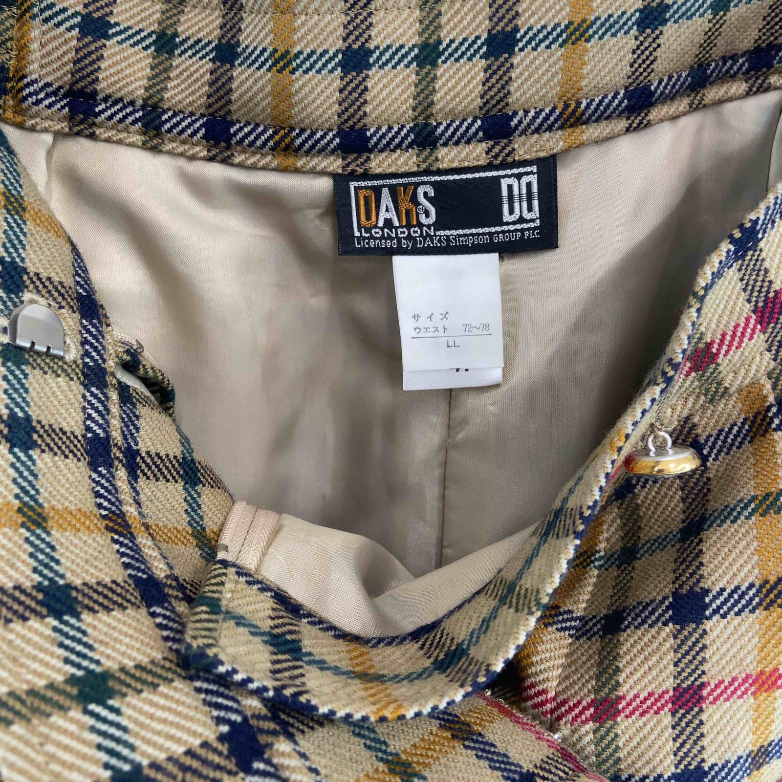 Daks ダックス レディース ショートパンツ チェック柄 ベージュ