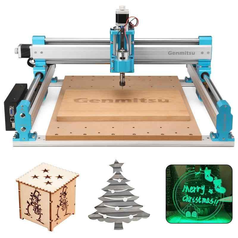 Genmitsu CNC ルーターマシン 4040-PRO 木工金属アクリル切削フライス加工用 GRBL コントロール リードスクリュー駆動 3 軸 CNC 彫刻機 作業領域 400 x 400 x
