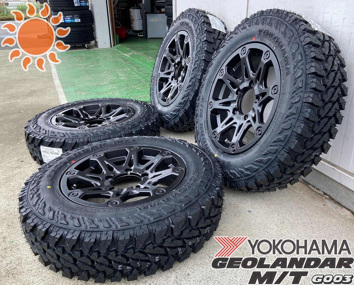 JB64 JB23 JA12 JA11 ジムニー タイヤホイールセット 4本セット YOKOHAMA GEOLANDAR MT G003  175/80R16 185/85R16 195R16 BountyCollection BDX08 - メルカリ