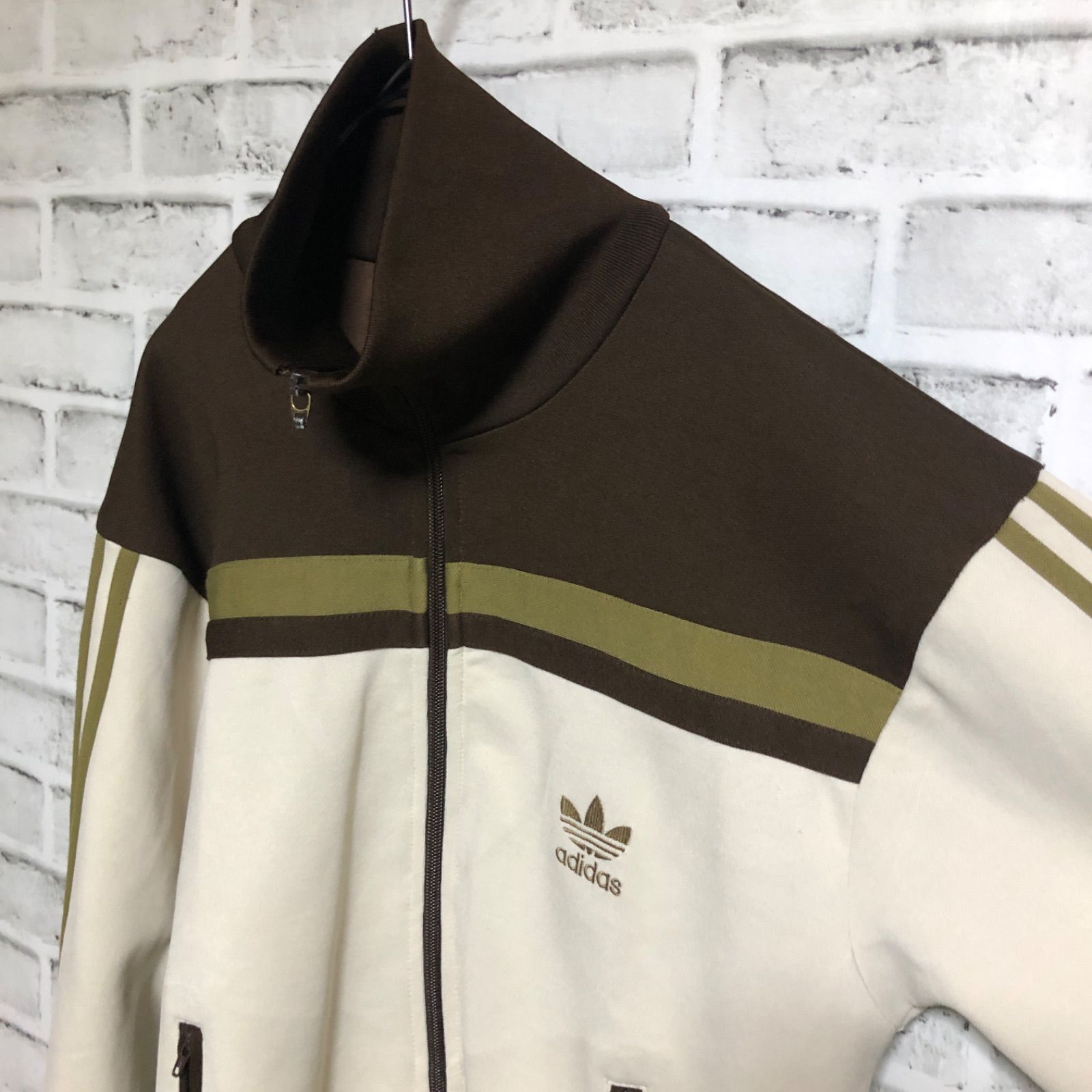 80s⭐️adidas トラックジャケット/ジャージ M 刺繍トレファイル 