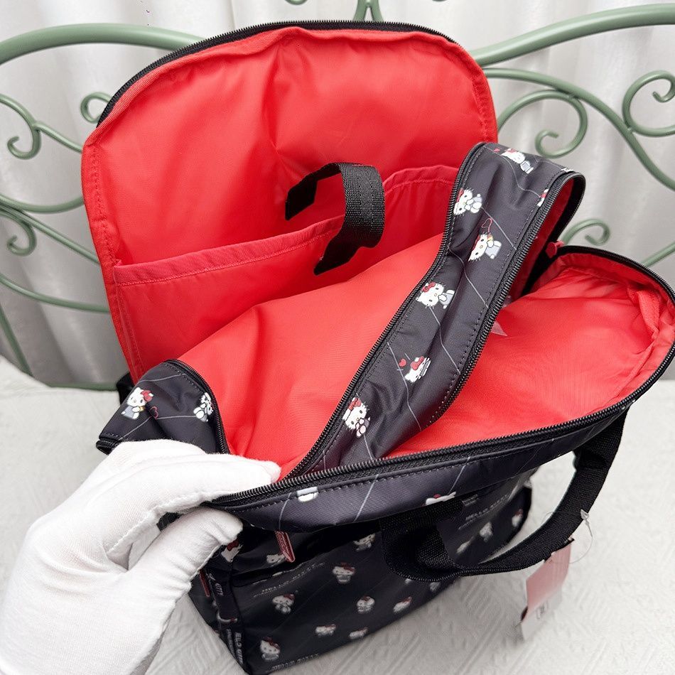 レスポートサック ハローキティ リュック リボン結び付き 大容量 多機能