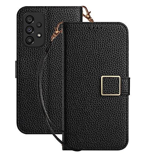 Galaxy A53 5G_ブラック Deeaar Galaxy A53 5G ケース手帳型 人気 スマホケース ギャラクシー A53 財布型 カバー カードポケット付き 軽量 薄型 全面保護 贈り物 ぎゃらくしー a53 カード収納 スタンド機