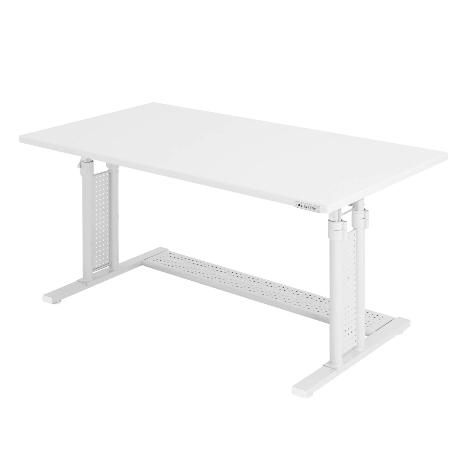 新着商品 幅 100 PCデスク × 昇降式 奥行き 60 ゲーミングデスク 高さ 59~80 cm バウヒュッテ ホワイト Bauhutte BHD-1000M-WH