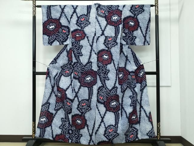 平和屋着物 上 夏物 浴衣 有松鳴海絞り 草花文 綿 ♥ CZAA3714s5