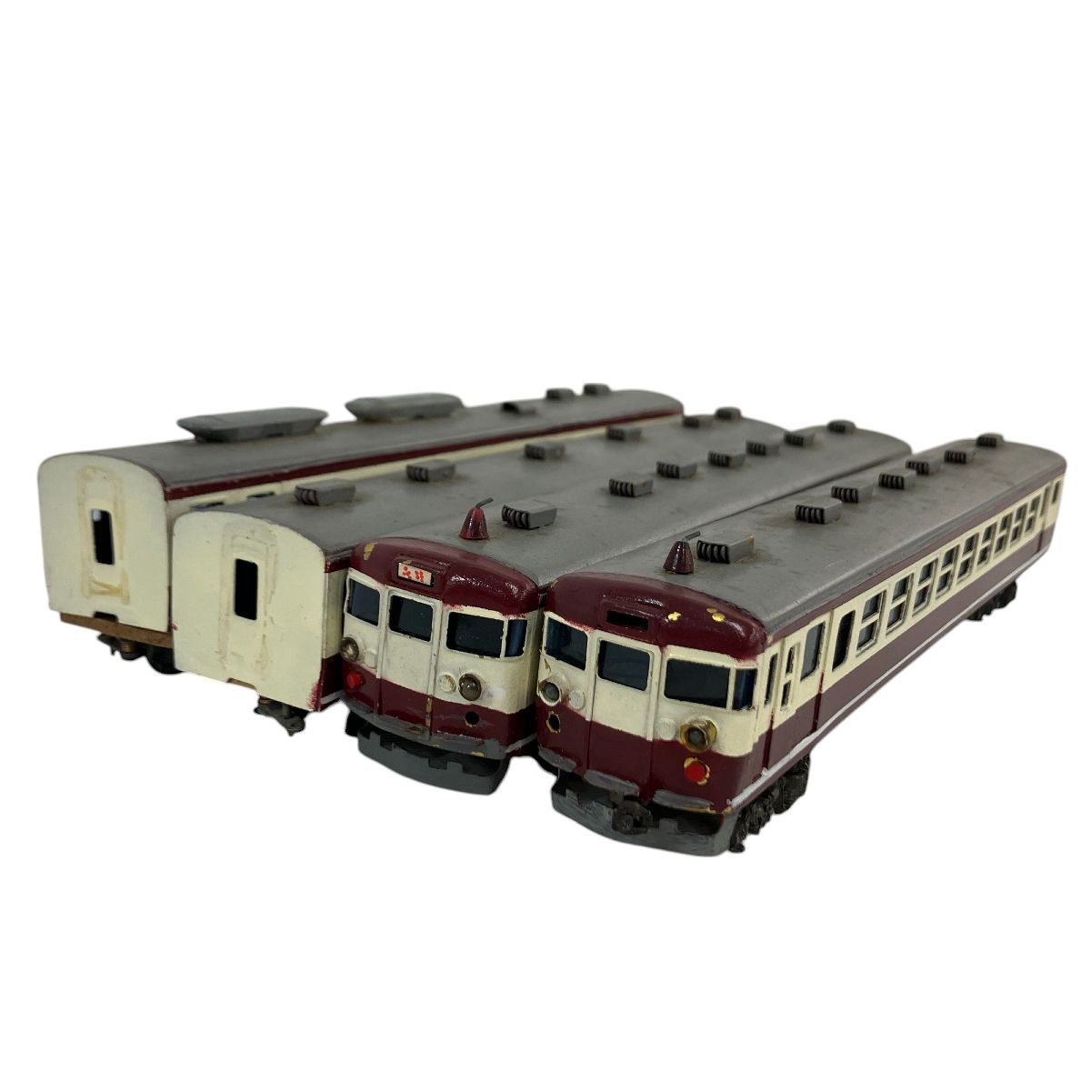 メーカー不明 国鉄 475系 急行電車 4両セット キット組立 HOゲージ 鉄道模型 ジャンク N9940443