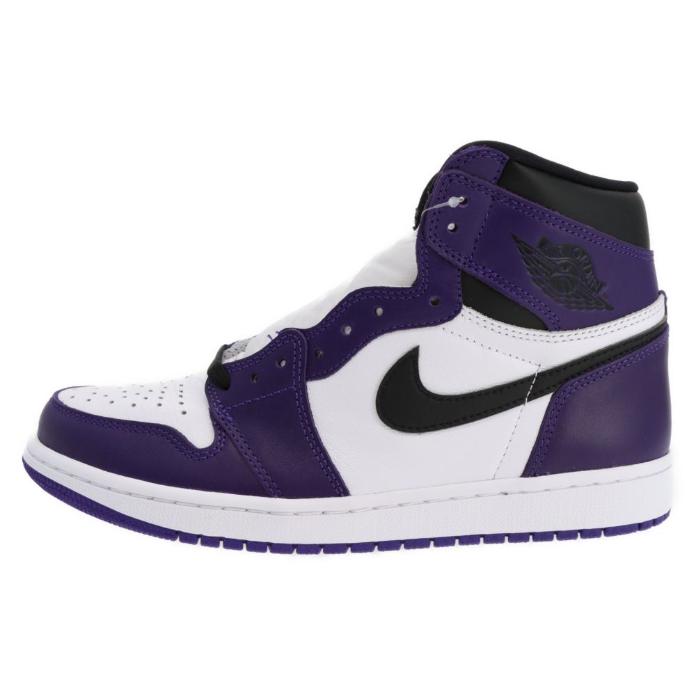 NIKE (ナイキ) AIR JORDAN 1 RETRO HIGH OG COURT PURPLE エアジョーダン レトロ ハイ コートパープル  ハイカットスニーカー パープル US9/27cm 555088-500 - メルカリ