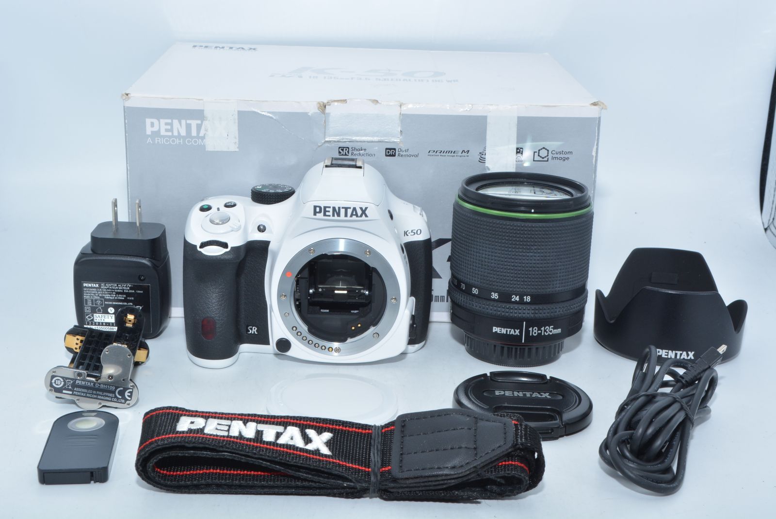 PENTAX K-50 DA18-135mmWRレンズキット ホワイト 中古 1年保証 PENTAX K-50 DA18-135mmWRレンズキット ホワイト 中古 1年保証