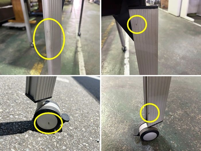 天板ナチュラル 脚シルバー