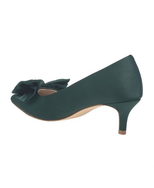 送料無料 フレンチコネクション レディース サンダル シューズ Ladies Hayleybow Kitten Heel Green