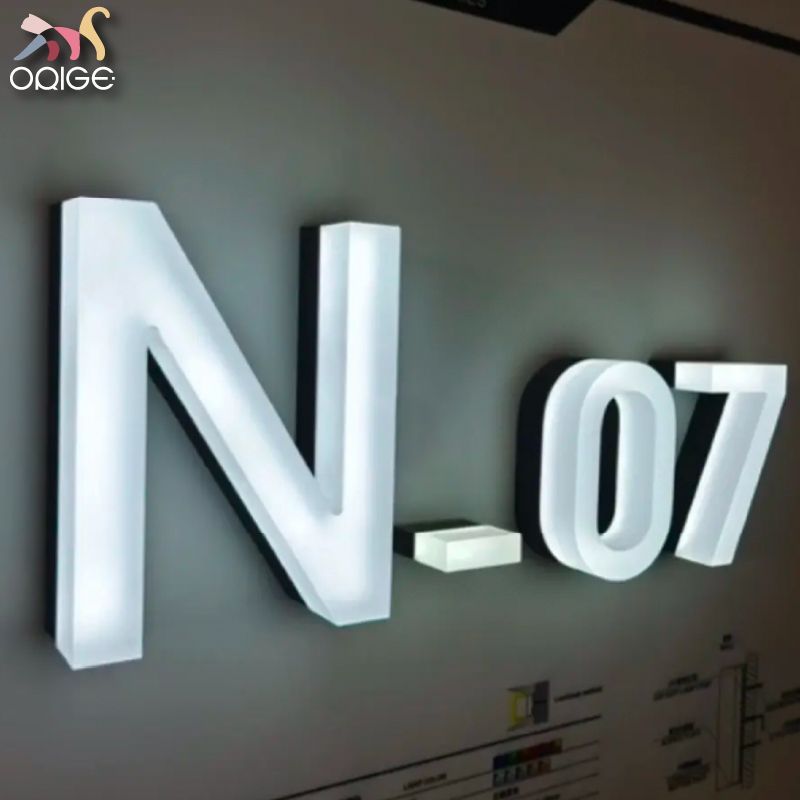 オーダー正面発光LEDチャンネル文字 看板 室外用 サイン 艶なしステンレス