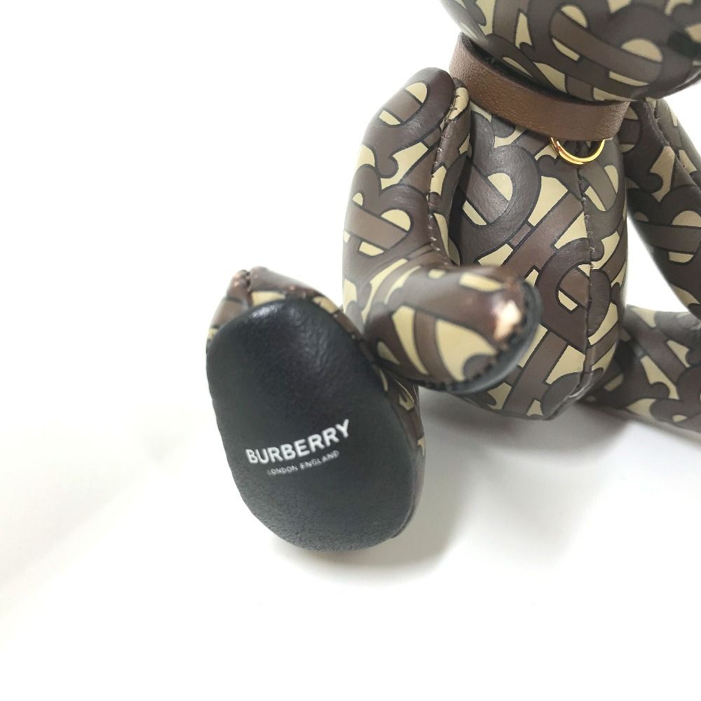 美品✨　バーバリー　TB柄　トーマスベアー　レザー　キーホルダー BURBERRY バーバリー キーホルダー TB トーマスベア レザー