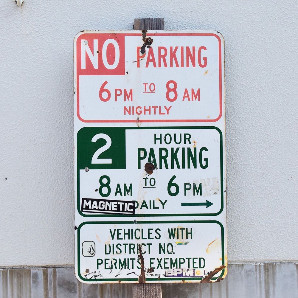 90年代　スターバックス　Parking 看板　ロードサイン　USA ガレージ ヴィンテージ ホーロー看板 25_RS_22】NO PARKING パーキング
