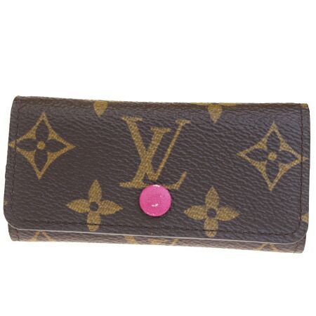 【中古】 中美品 ルイヴィトン LOUIS VUITTON ミュルティクレ 4連キーケース モノグラム フューシャ レザー M60705 01BG569