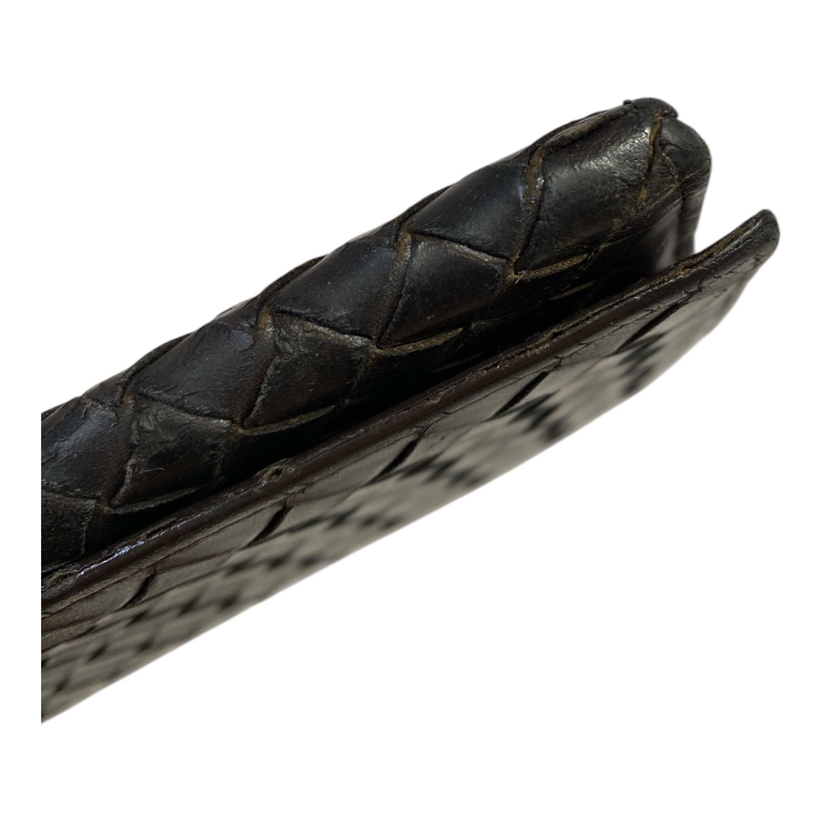 美品❗️BOTTEGA VENETA イントレチャート長財布 ブラック黒 ボッテガ