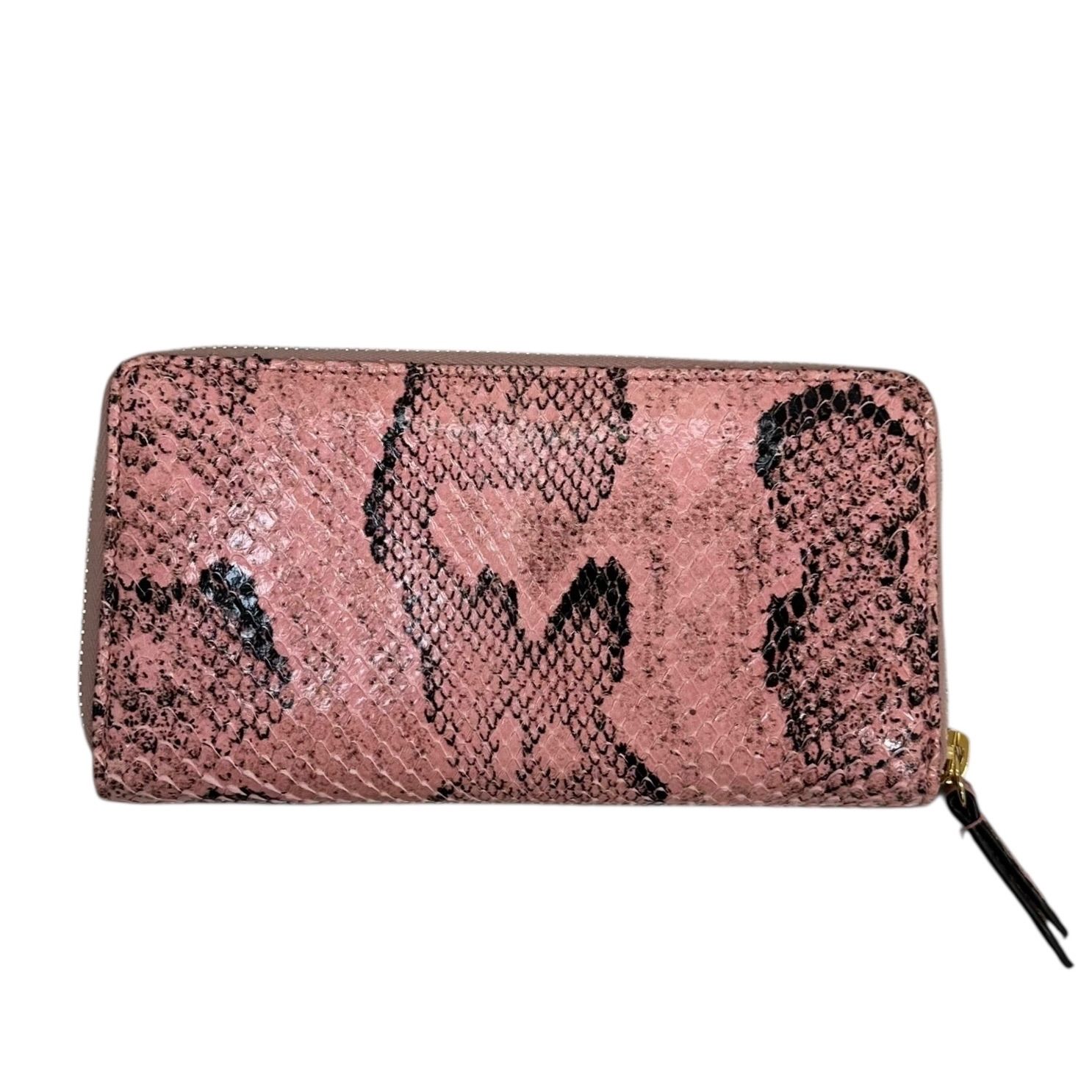 ✨美品✨GUCCI グッチ GGマーモント パイソン ピンク 長財布 ラウンド