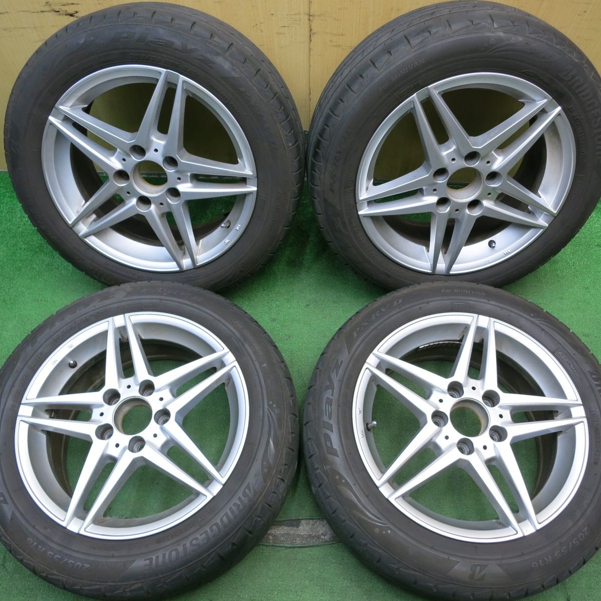 4本価格 21年 ベンツ 等 AGA Schalf 205|55R16 ブリヂストン プレイズ PX-RV2 シャルフ 16インチ PCD112|5H 5060301NJノ