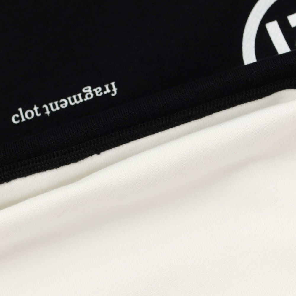 クロット CLOT 2023年春夏 × Fragment Design コットン プルオーバー パーカー ホワイトxブラック【サイズM】【メンズ】