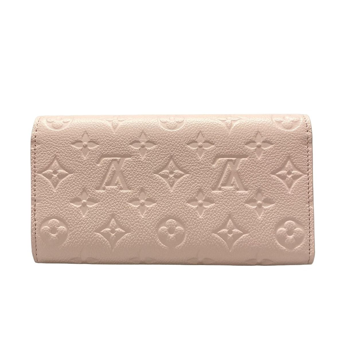 LOUIS VUITTON ルイヴィトン 長財布 モノグラム アンプラント ポルトフォイユサラ M83443 ピンクオパール レザー 牛革