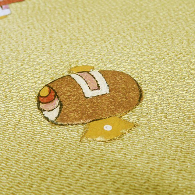 平和屋着物○全通柄 九寸名古屋帯 舞花文 金銀彩 正絹 逸品 CAAY2794hy