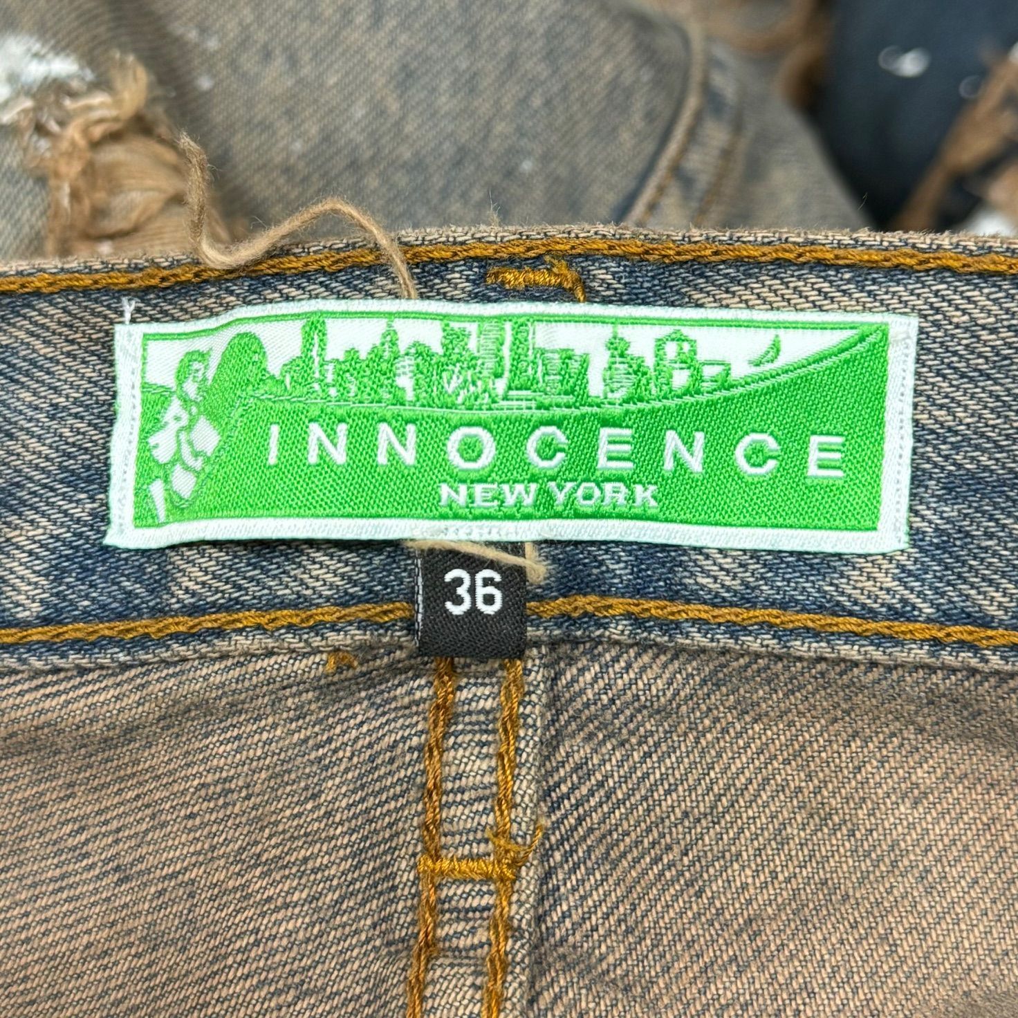 1年修理保証 INNOCENCE NY◇リメイククラッシュデストロイデニム