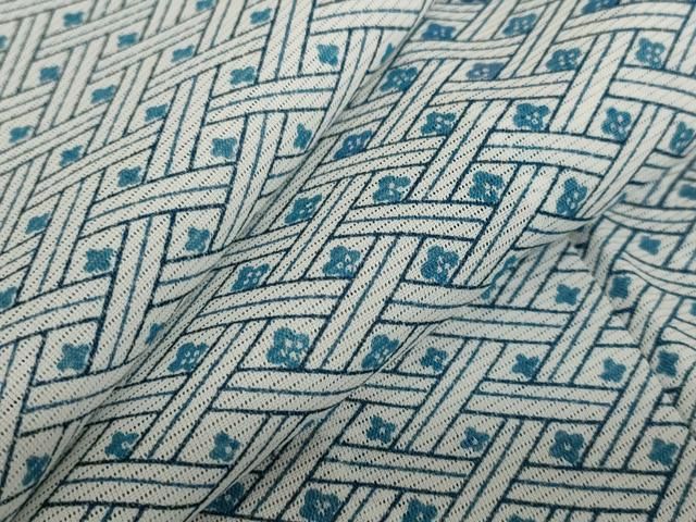 平和屋着物＊夏物　小紋　絽　網目花文　洗える着物　AABA6873st 平和屋着物＊夏物 小紋 絽 網目花文 洗える着物 AABA6873st