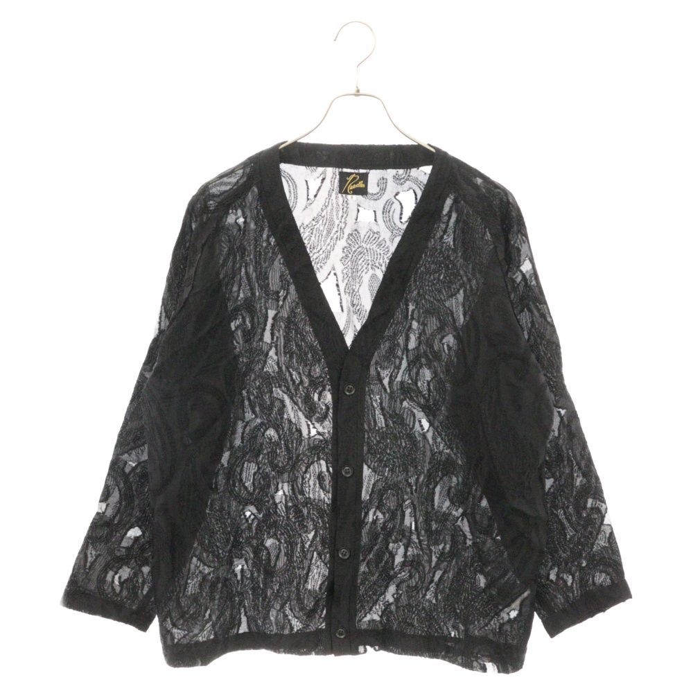 needles カーディガン レース ドット ベロア 美品 XS needles 21SS レースカーディガン needles カーディガン レース
