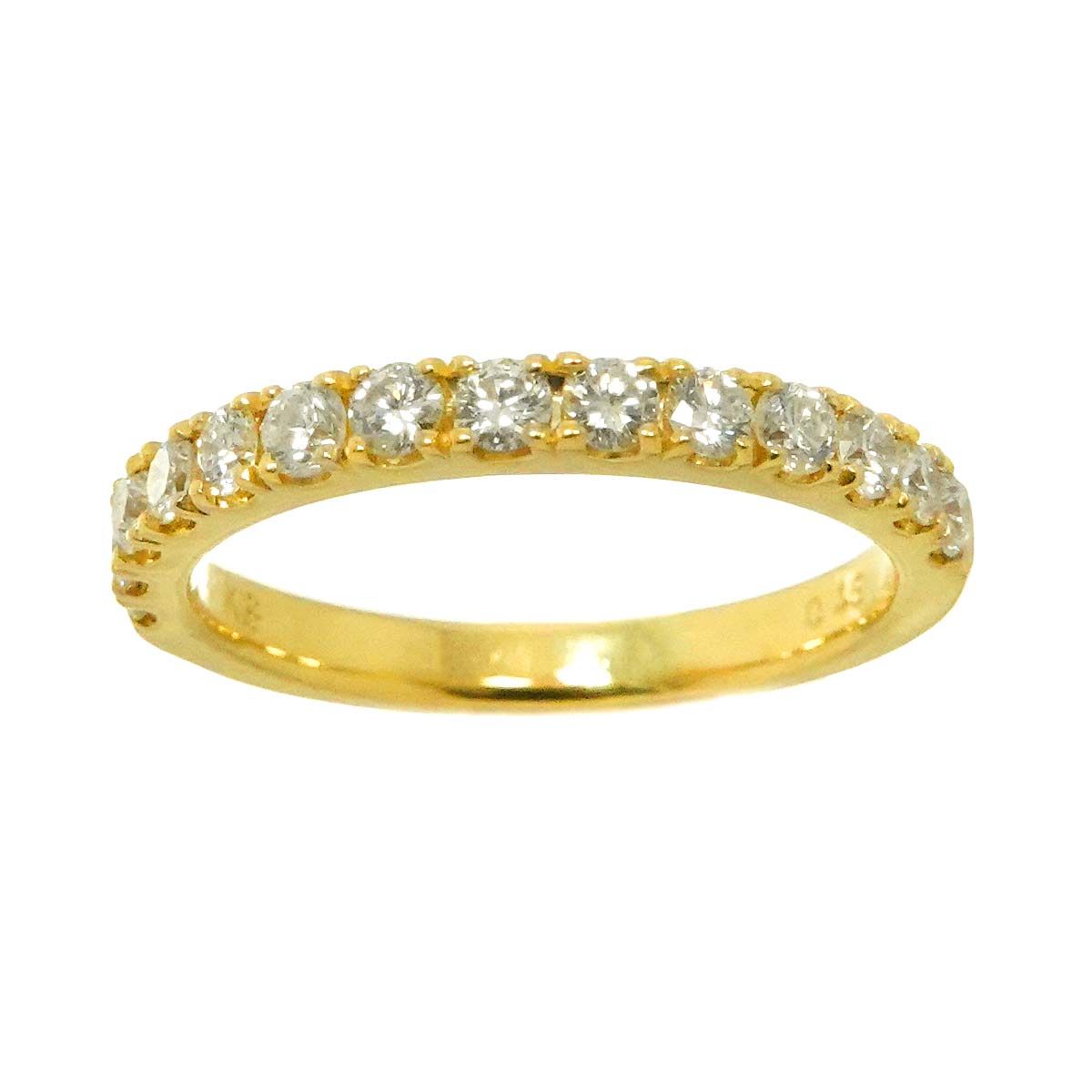 リング 10号 ダイヤ 0.45ct K18 YG イエローゴールド 750 指輪 Diamond Ring 90296655