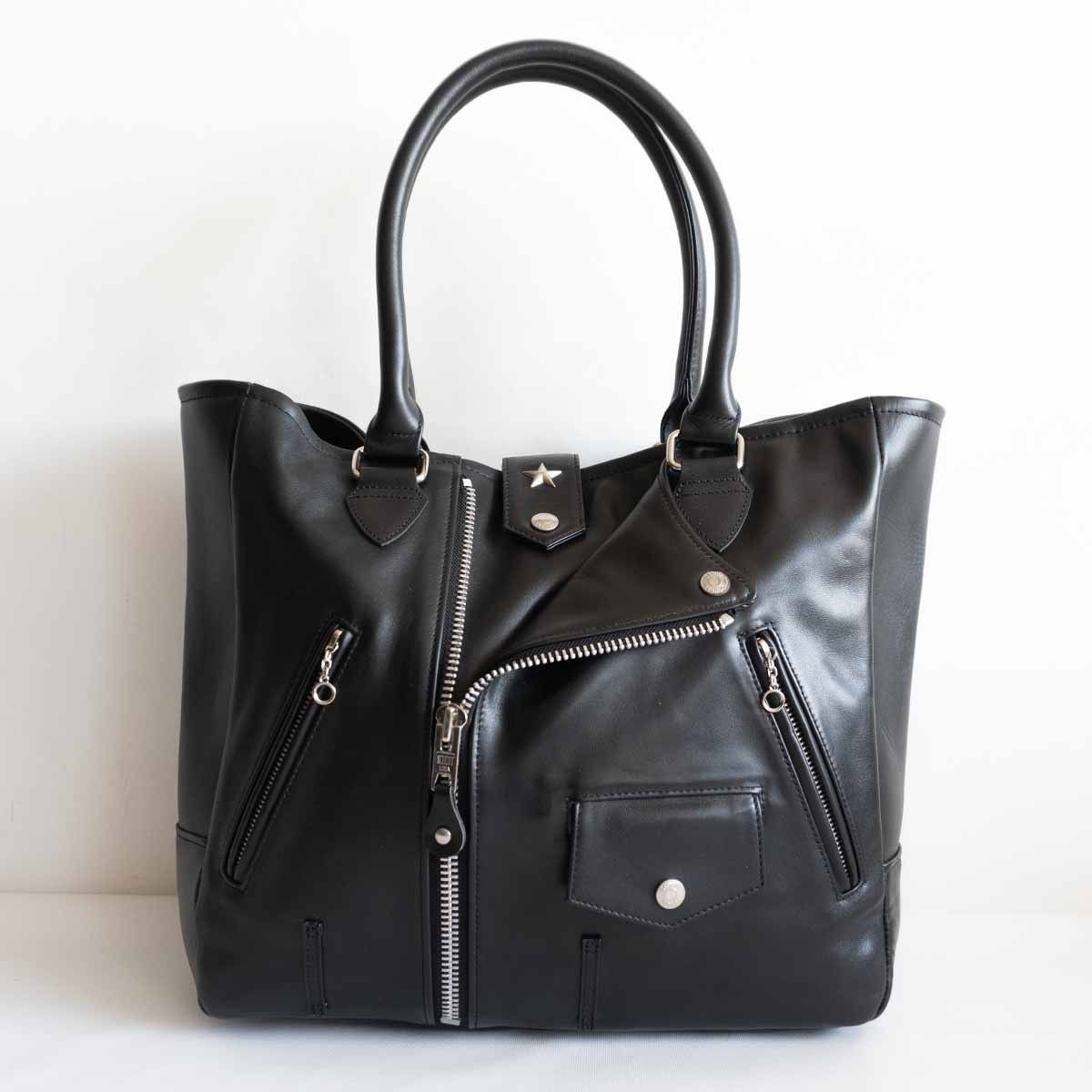 【極美品】SCHOTT【RIDERS TOTE BAG】 ブラック ショット ライダース トートバッグ ワンスター 25011028