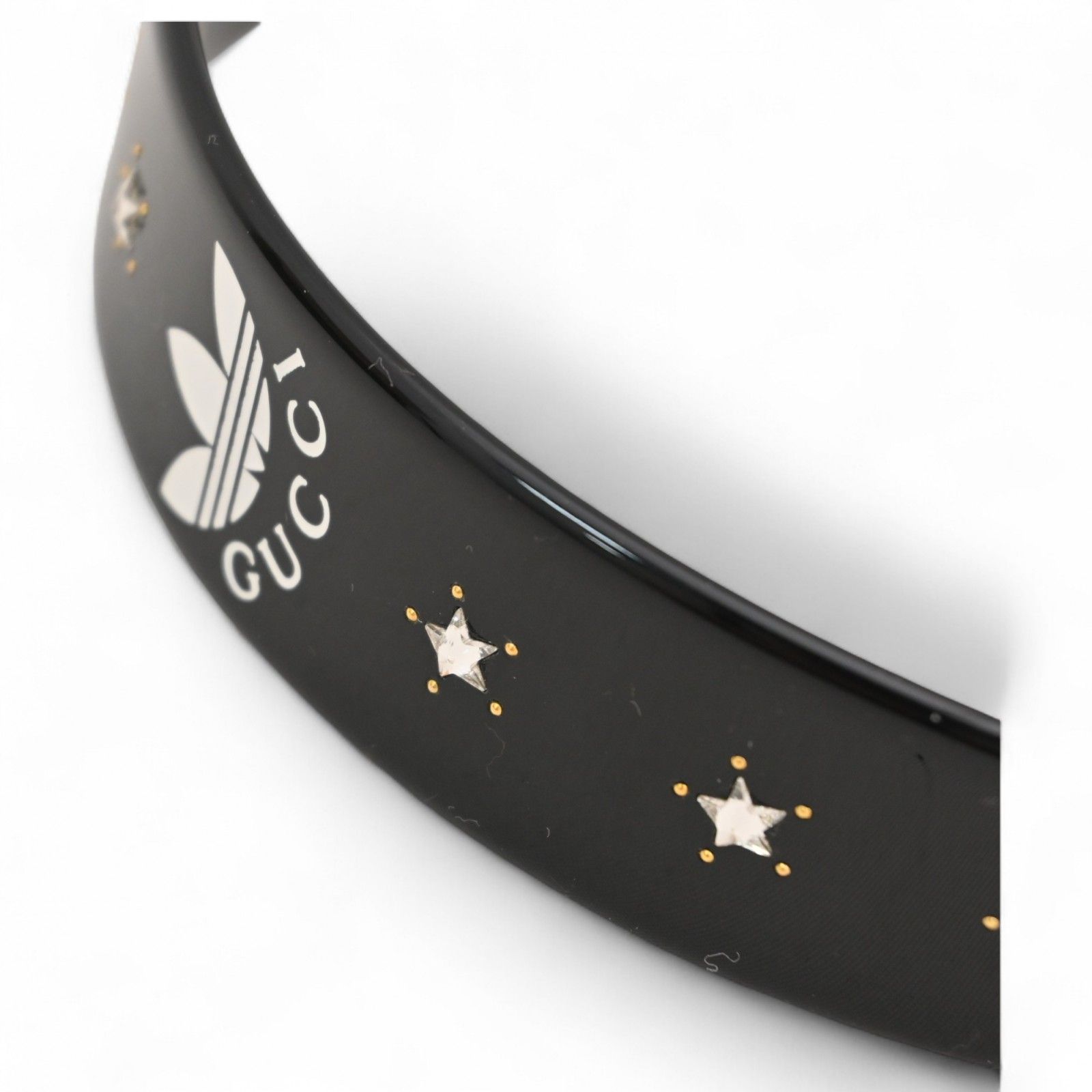 グッチ カチューシャ アディダスコラボ ラインストーン Aランク gu7017sb