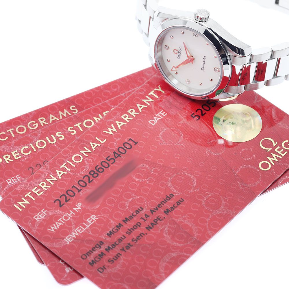 オメガ OMEGA 220.10.28.60.54.001 シーマスター アクアテラ 4Pダイヤ  