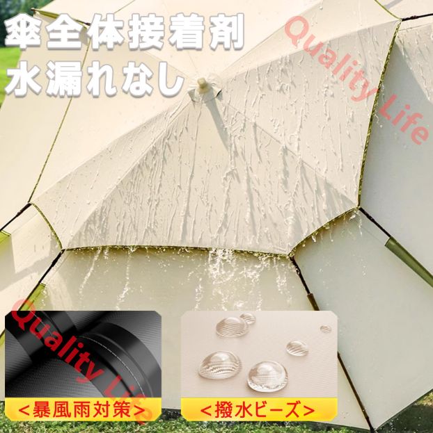 釣り パラソル 風に強い 新し設計 八角釣り傘 大型 屋外 晴雨兼用 釣り用傘 海用傘 日傘 雨傘 360°回転 角度調節 チルト機能付 UVカット 太陽傘 アウトドア ビーチパラソル サンシェード傘 収納バッグ付き OLIVEOS_COM_TR