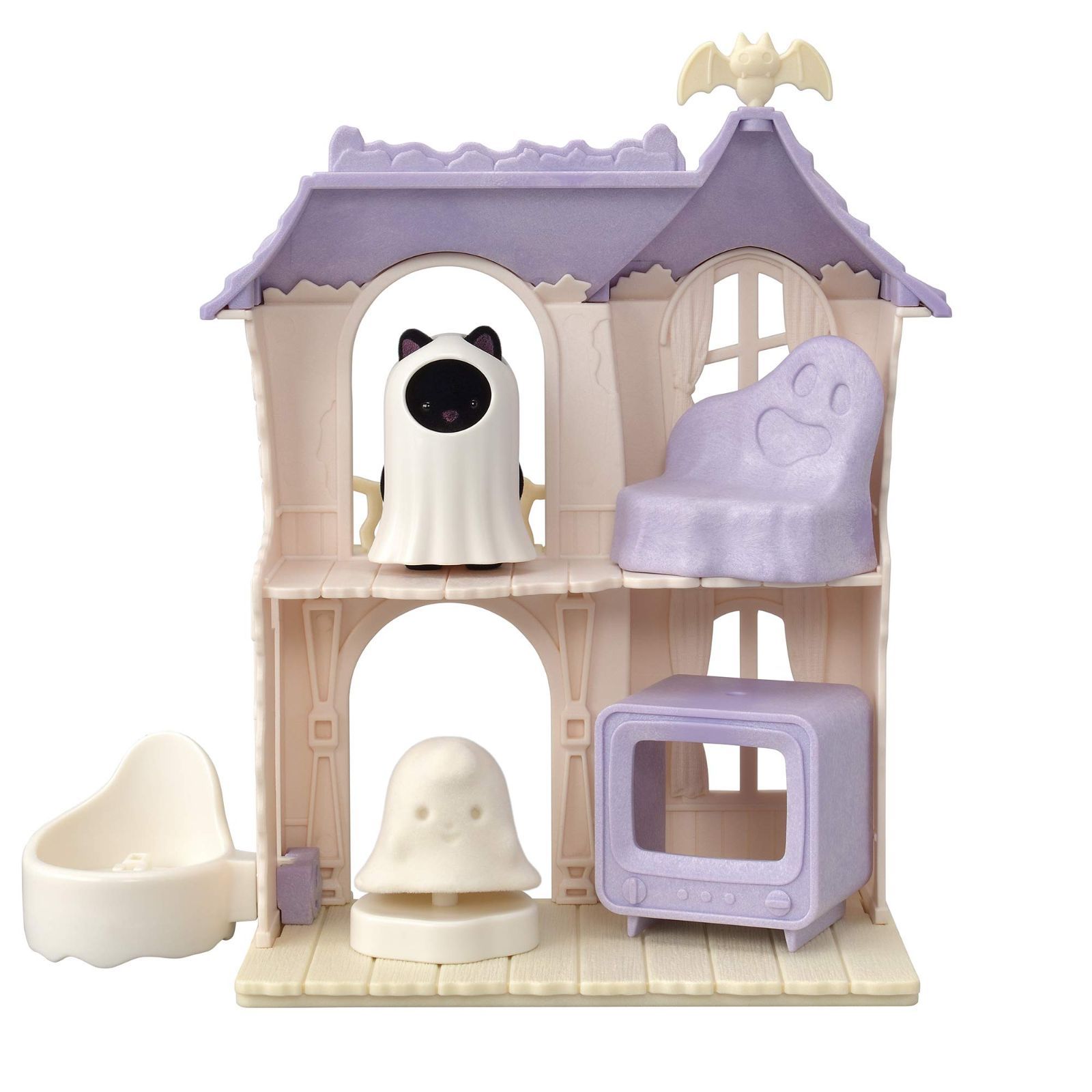 ドールハウス Sylvanian おもちゃ 3歳以上 STマーク認証 Families コ-67 】 エポック社 どきどきホーンテッドハウスセット 【 アトラクション EPOCH ゆうえんち シルバニアファミリー