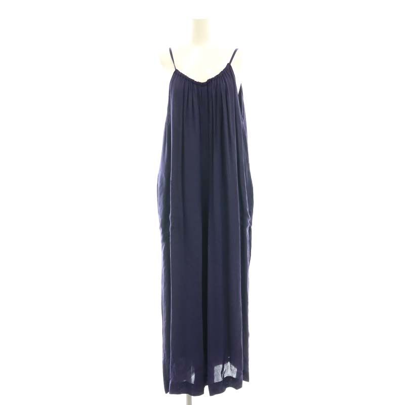 ヌキテパ NE QUITTEZ PAS! RAYON STRIPE ALL IN ONE オールインワン サロペット ワイド M ネイビー |ES OS SH