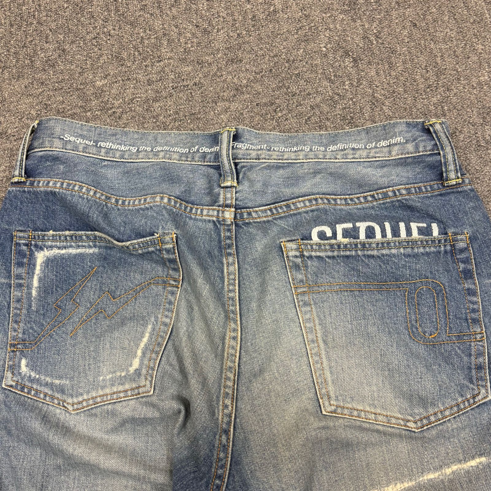 SEQUEL 23SS FRAGMENT DENIM PANTS INDIGO SQ-23SS-PT-05 クラッシュ デニム パンツ  71463A11 シークエル フラグメント M 71463A1 - メルカリ