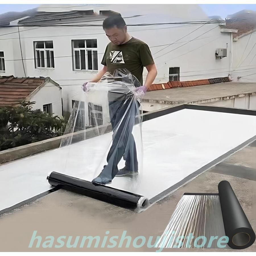 強力防水シート屋根 強力粘着防水テープ 屋外 断熱防水用補修シート 幅1m×厚さ1.5ｍｍ アルミニウム箔面 単独作業 屋外?屋上?屋根使用