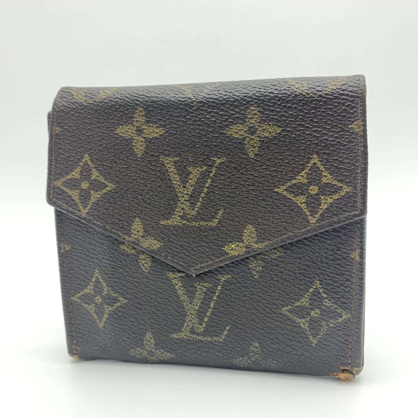 LOUIS VUITTON ポルトモネ ビエ カルトクレディ モノグラム ダブルホック Wホック 三つ折り 財布 ブラウン LV ルイヴィトン -  メルカリ