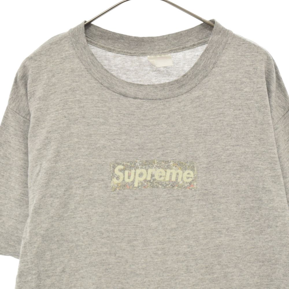 SUPREME (シュプリーム) 99SS Jackson Pollock Box Logo Tee ジャクソンポロック ボックスロゴ半袖Tシャツ  カットソー グレー